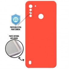 Capa para Motorola Moto G8 Power - Case Silicone Cover Protector Goiaba